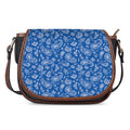 Blue Paisley Bandana Pattern Print Saddle Bag