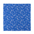 Blue Paisley Bandana Pattern Print Silk Bandana