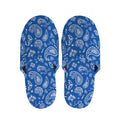 Blue Paisley Bandana Pattern Print Slippers