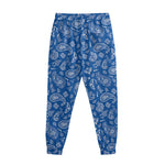 Blue Paisley Bandana Pattern Print Sweatpants