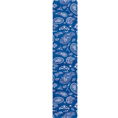 Blue Paisley Bandana Pattern Print Table Runner