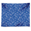 Blue Paisley Bandana Pattern Print Tapestry