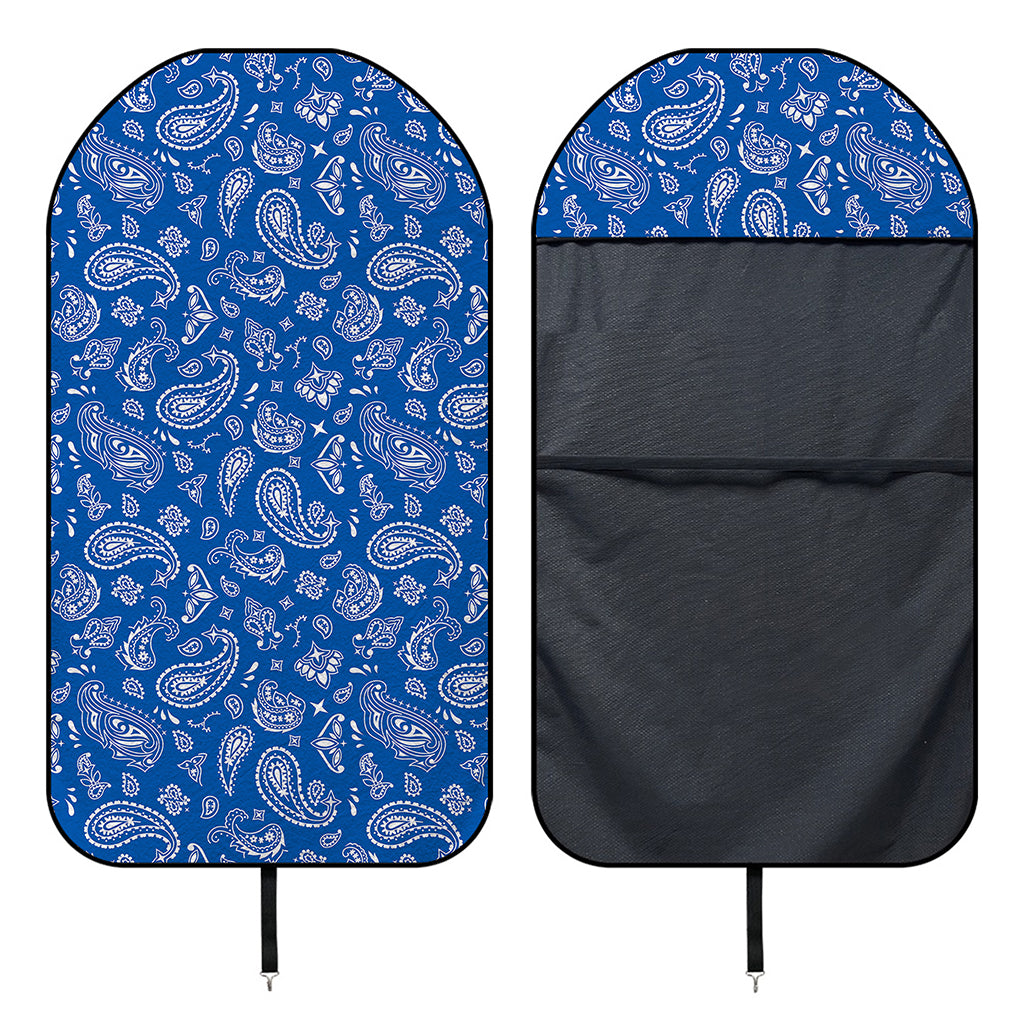 Blue Paisley Bandana Pattern Print Waterproof Car Seat Cover