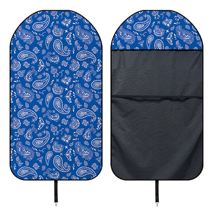 Blue Paisley Bandana Pattern Print Waterproof Car Seat Cover