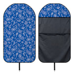 Blue Paisley Bandana Pattern Print Waterproof Car Seat Cover
