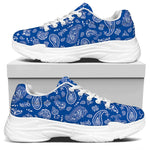 Blue Paisley Bandana Pattern Print White Chunky Shoes