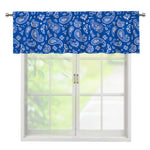 Blue Paisley Bandana Pattern Print Window Valance