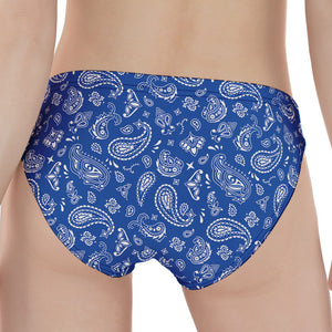 Blue Paisley Bandana Pattern Print Women's Panties