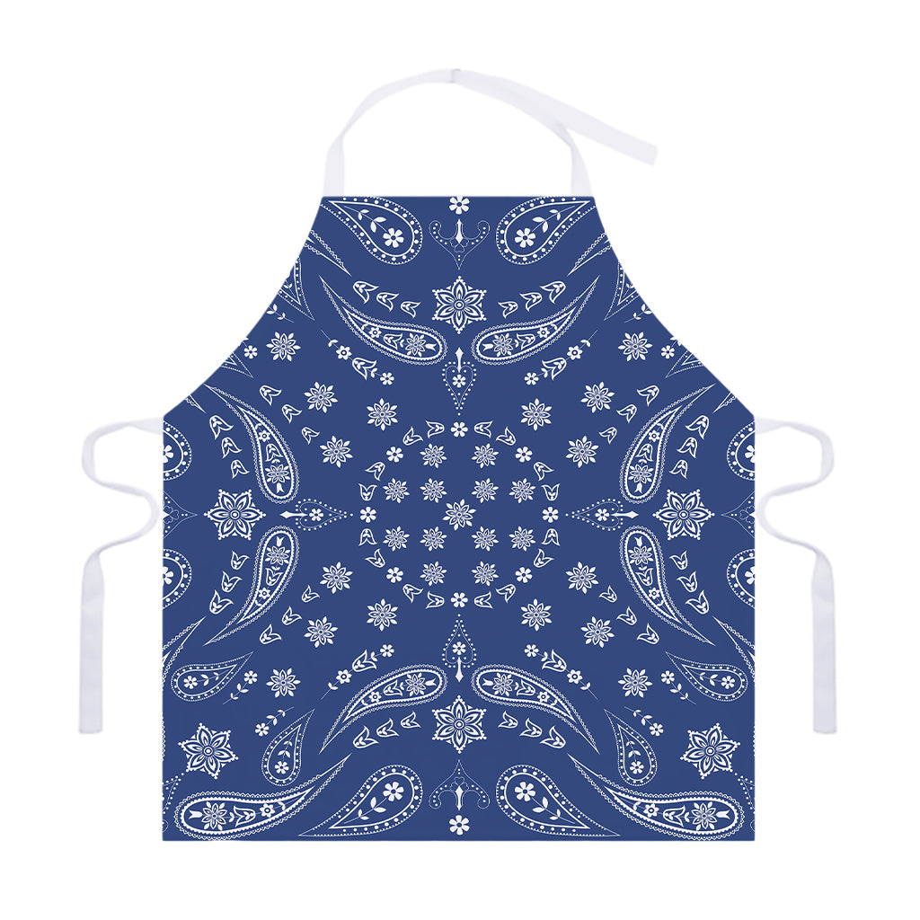 Blue Paisley Bandana Print Adjustable Apron