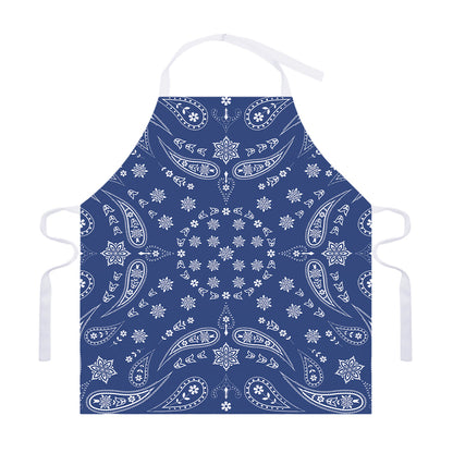 Blue Paisley Bandana Print Adjustable Apron