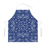 Blue Paisley Bandana Print Adjustable Apron