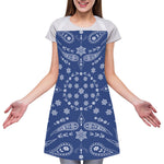 Blue Paisley Bandana Print Adjustable Apron