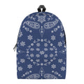 Blue Paisley Bandana Print School Backpack