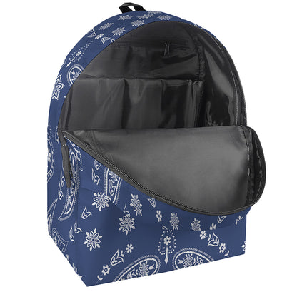 Blue Paisley Bandana Print Backpack