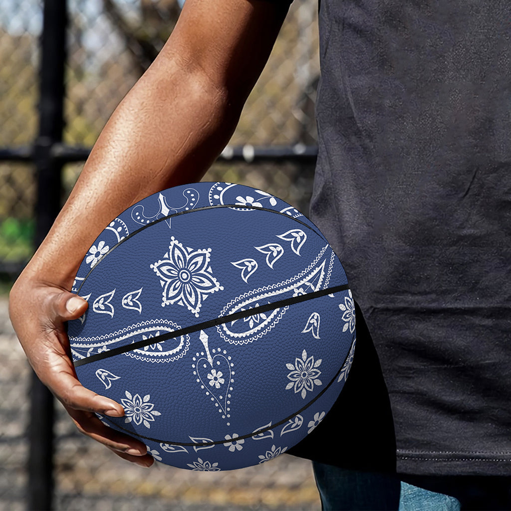 Blue Paisley Bandana Print Basketball