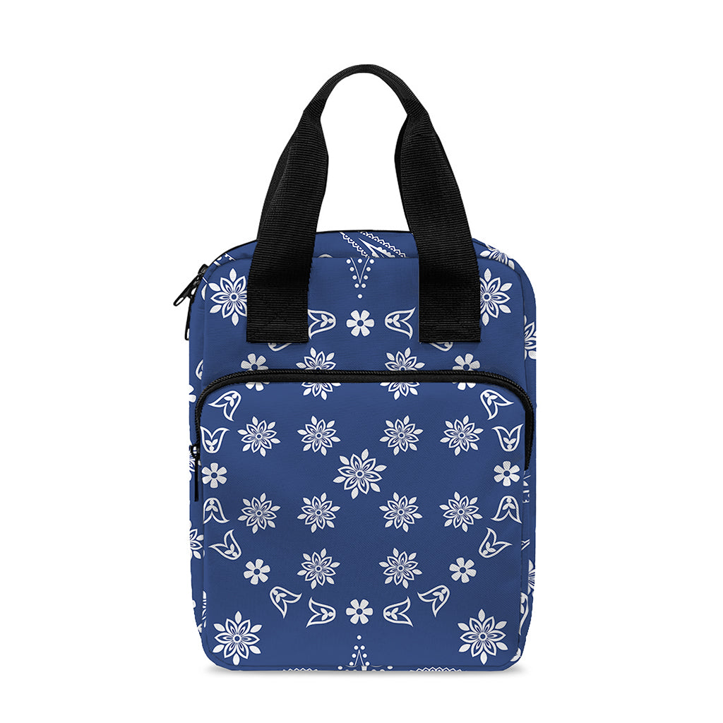 Blue Paisley Bandana Print Bible Tote Bag