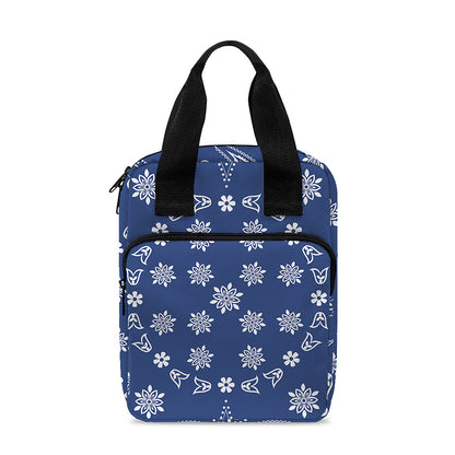 Blue Paisley Bandana Print Bible Tote Bag