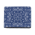 Blue Paisley Bandana Print Bifold Wallet