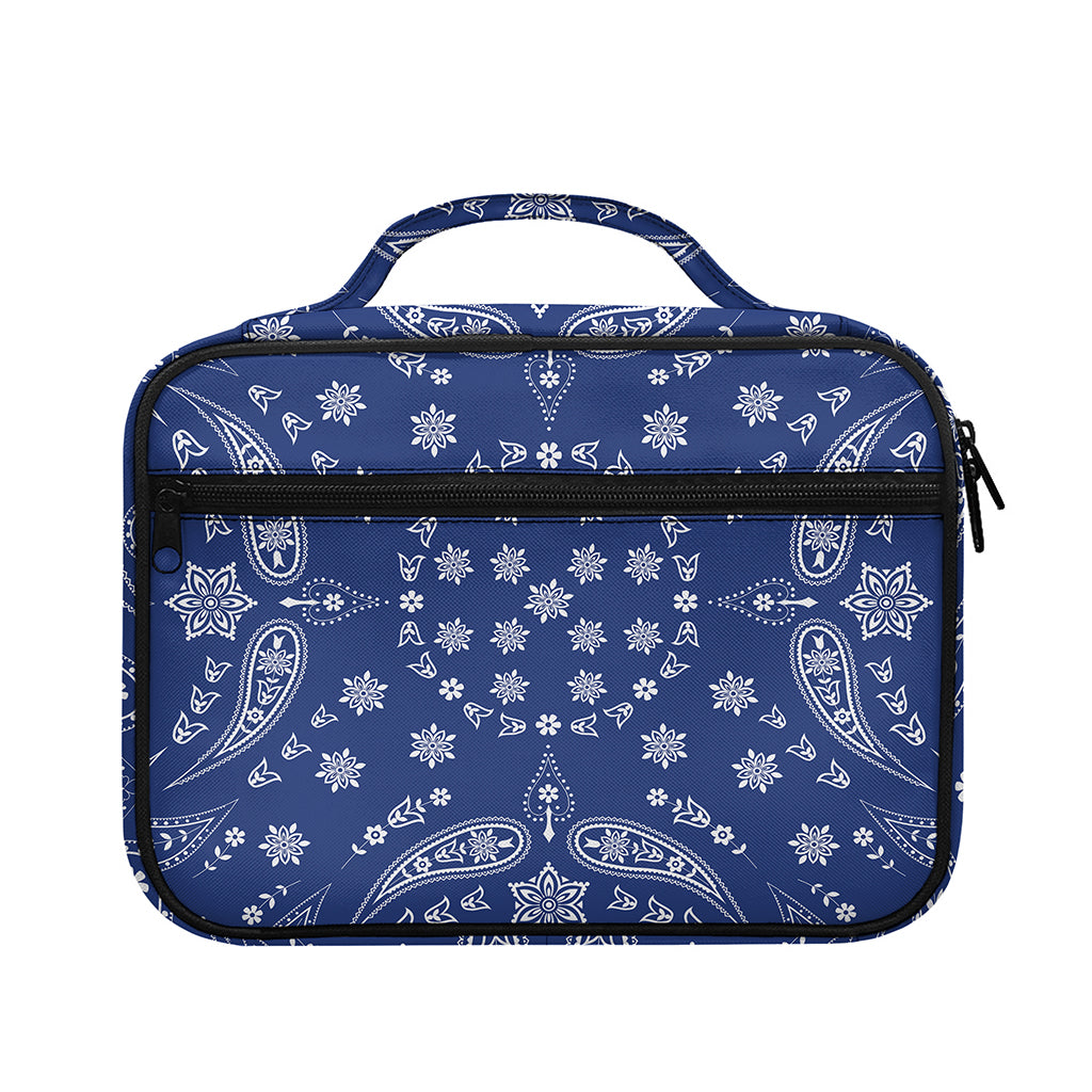 Blue Paisley Bandana Print Briefcase Bible Bag