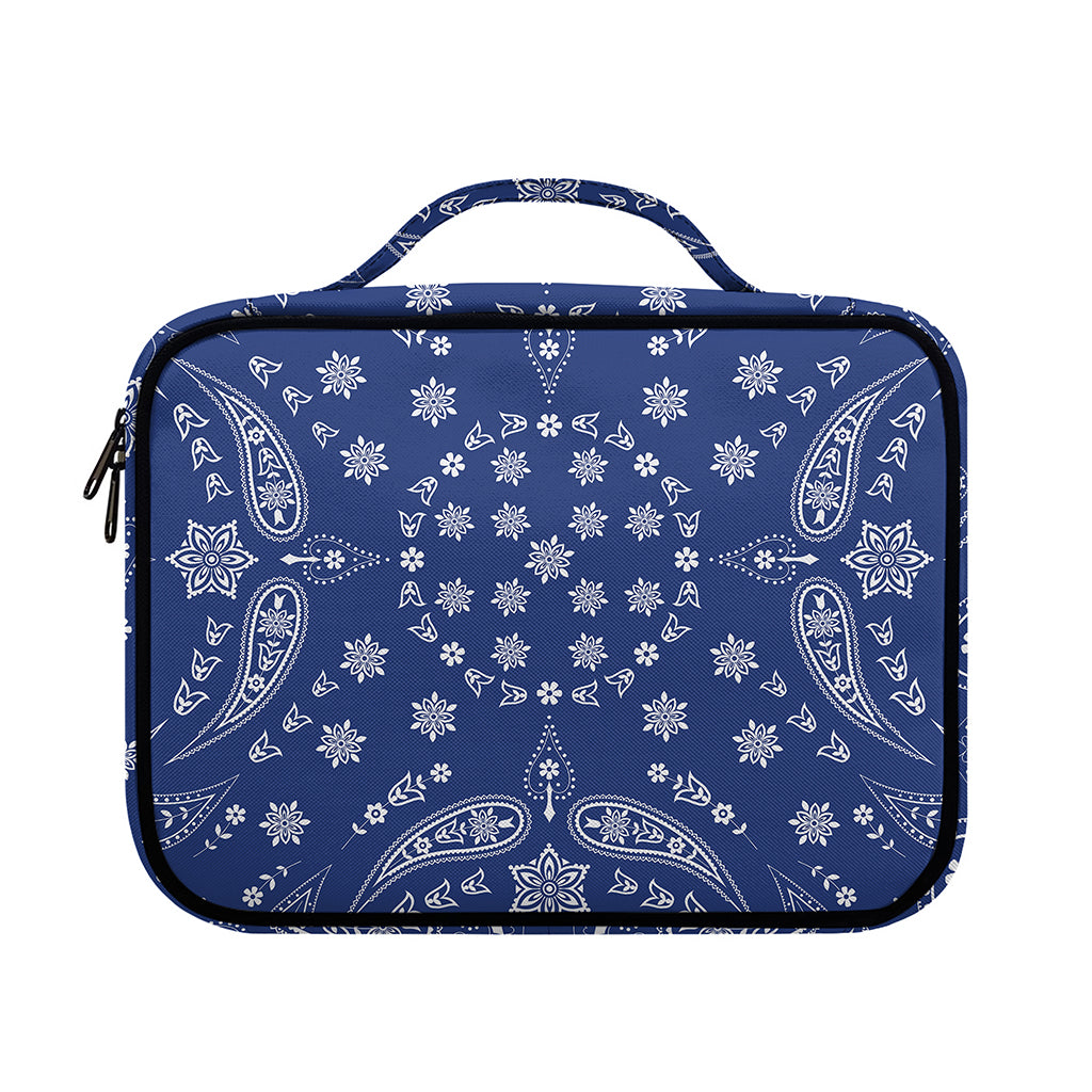 Blue Paisley Bandana Print Briefcase Bible Bag