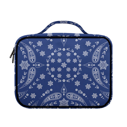 Blue Paisley Bandana Print Briefcase Bible Bag