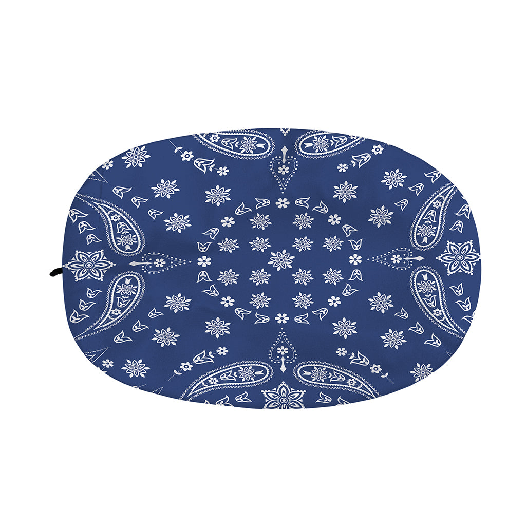 Blue Paisley Bandana Print Car Side Mirror Covers