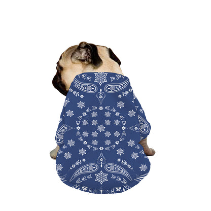 Blue Paisley Bandana Print Dog Zip Up Jacket