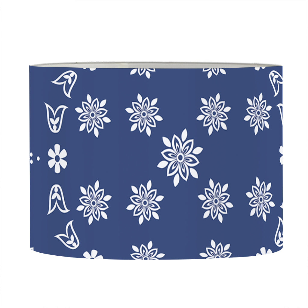 Blue Paisley Bandana Print Drum Lamp Shade