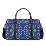 Blue Paisley Bandana Print Duffle Bag