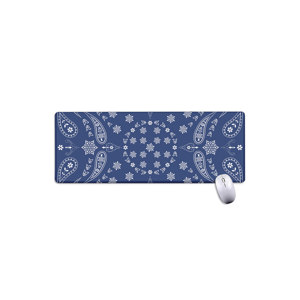 Blue Paisley Bandana Print Extended Mouse Pad
