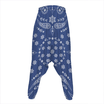 Blue Paisley Bandana Print Hammer Pants