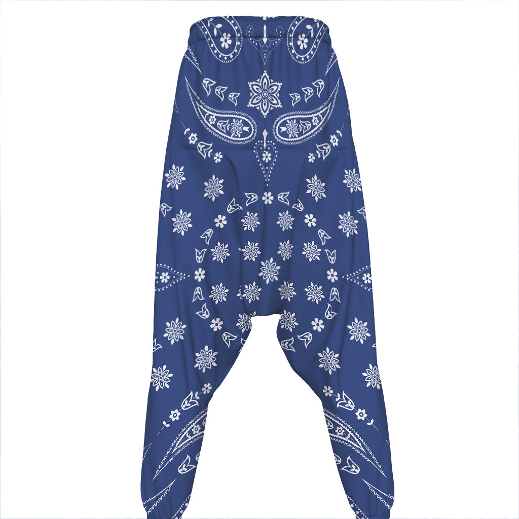 Blue Paisley Bandana Print Hammer Pants