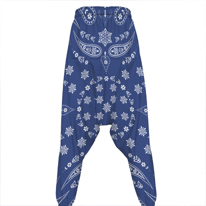 Blue Paisley Bandana Print Hammer Pants