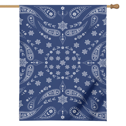 Blue Paisley Bandana Print House Flag