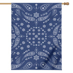 Blue Paisley Bandana Print House Flag