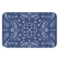 Blue Paisley Bandana Print Indoor Door Mat