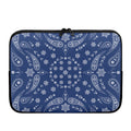 Blue Paisley Bandana Print Laptop Sleeve