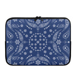 Blue Paisley Bandana Print Laptop Sleeve