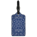 Blue Paisley Bandana Print Luggage Tag