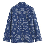 Blue Paisley Bandana Print Men's Blazer