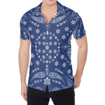 Blue Paisley Bandana Print Men's Shirt