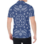 Blue Paisley Bandana Print Men's Shirt