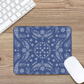 Blue Paisley Bandana Print Mouse Pad