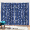 Blue Paisley Bandana Print Pencil Pleat Curtains