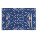 Blue Paisley Bandana Print Placemat