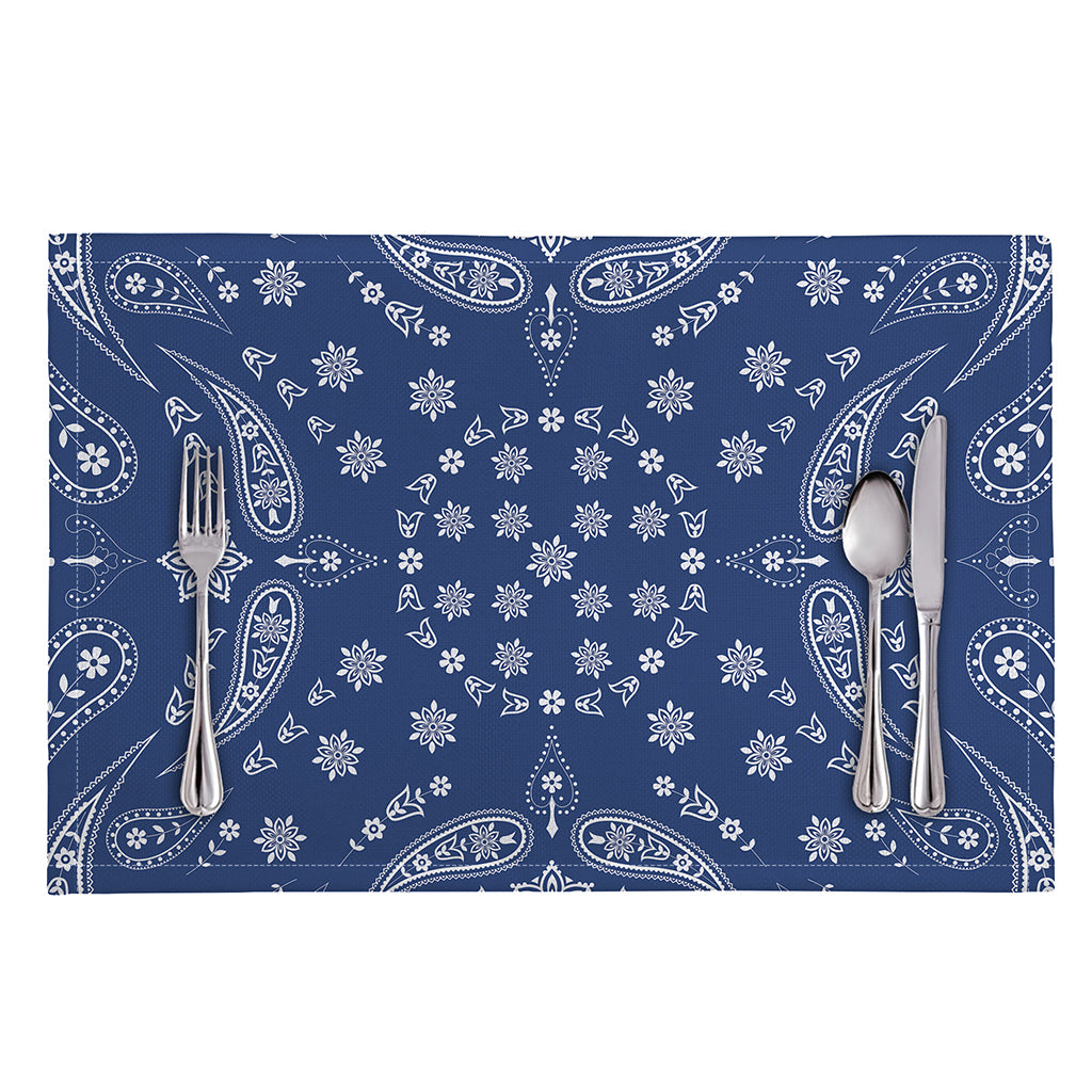 Blue Paisley Bandana Print Placemat