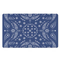 Blue Paisley Bandana Print Polyester Doormat