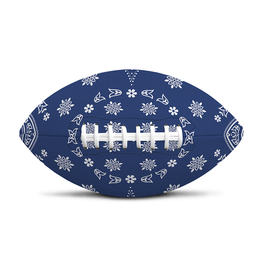 Blue Paisley Bandana Print Rugby Ball