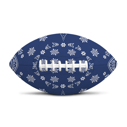 Blue Paisley Bandana Print Rugby Ball
