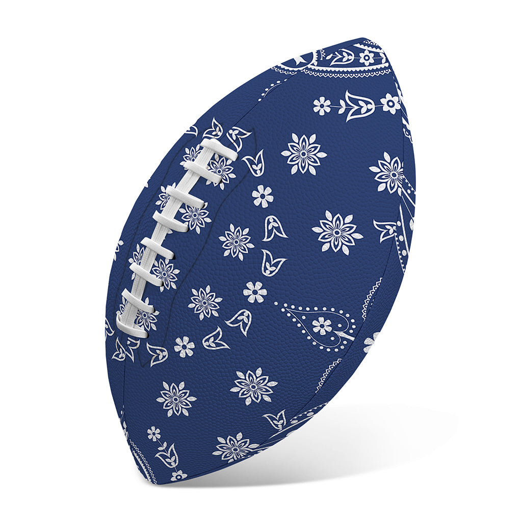 Blue Paisley Bandana Print Rugby Ball